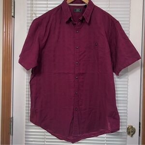 Bass Men's Burgundy Short Sleeve Shirt Size XL
